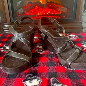 Black Strappy Shoes -Size 8